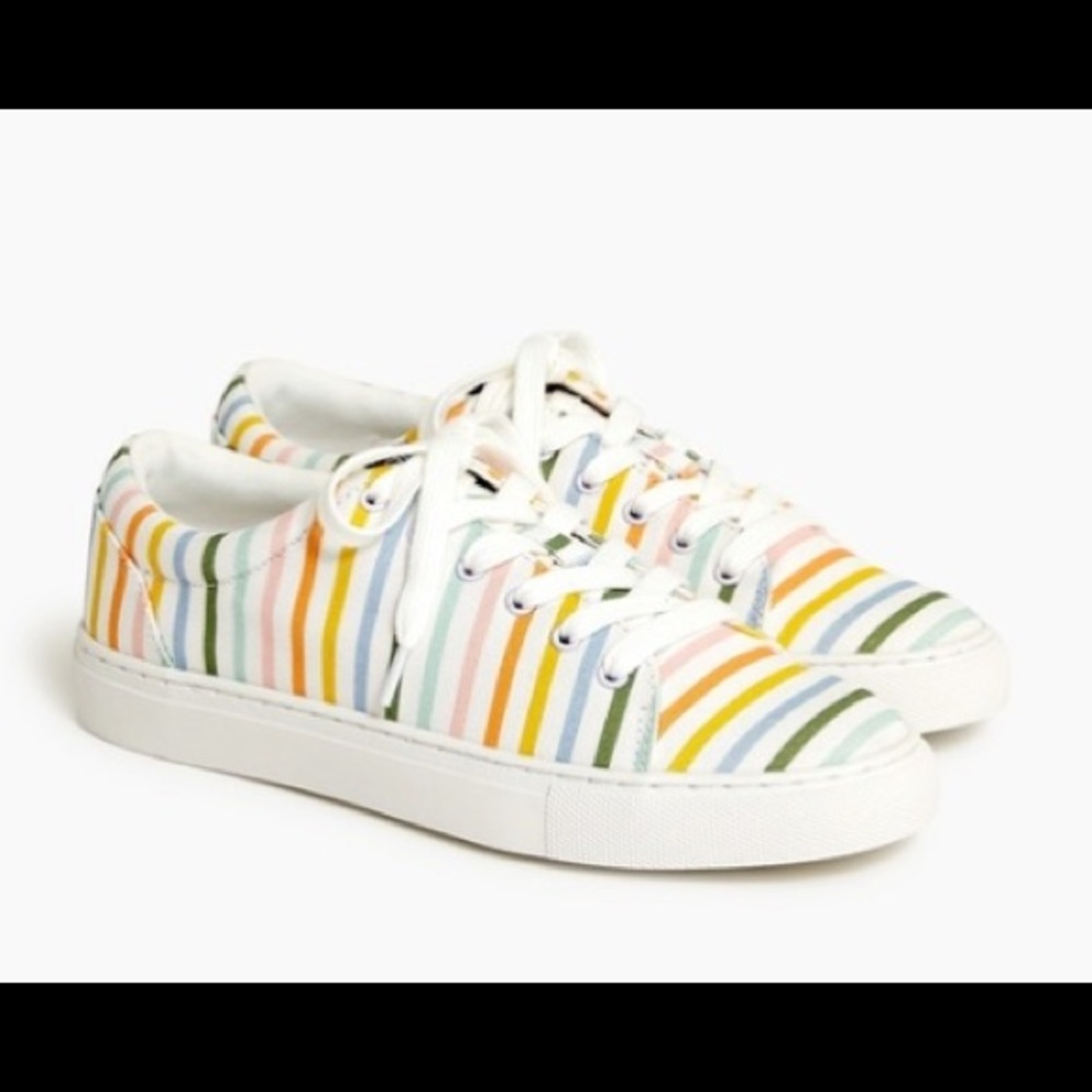 J.Crew Printed Canvas Sneakers Multi Color